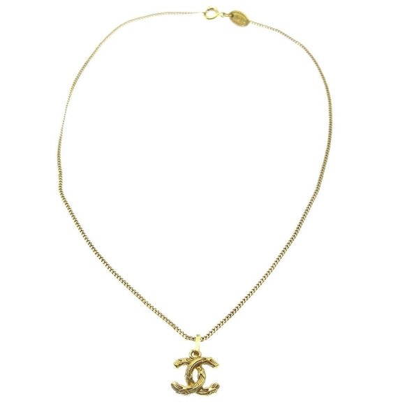 Chanel CC Logos Gold Chain Pendant Necklace - Picture 1 of 12